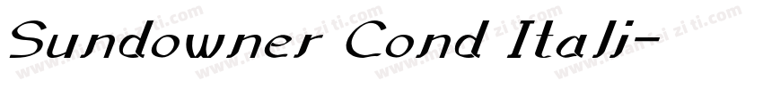 Sundowner Cond Itali字体转换